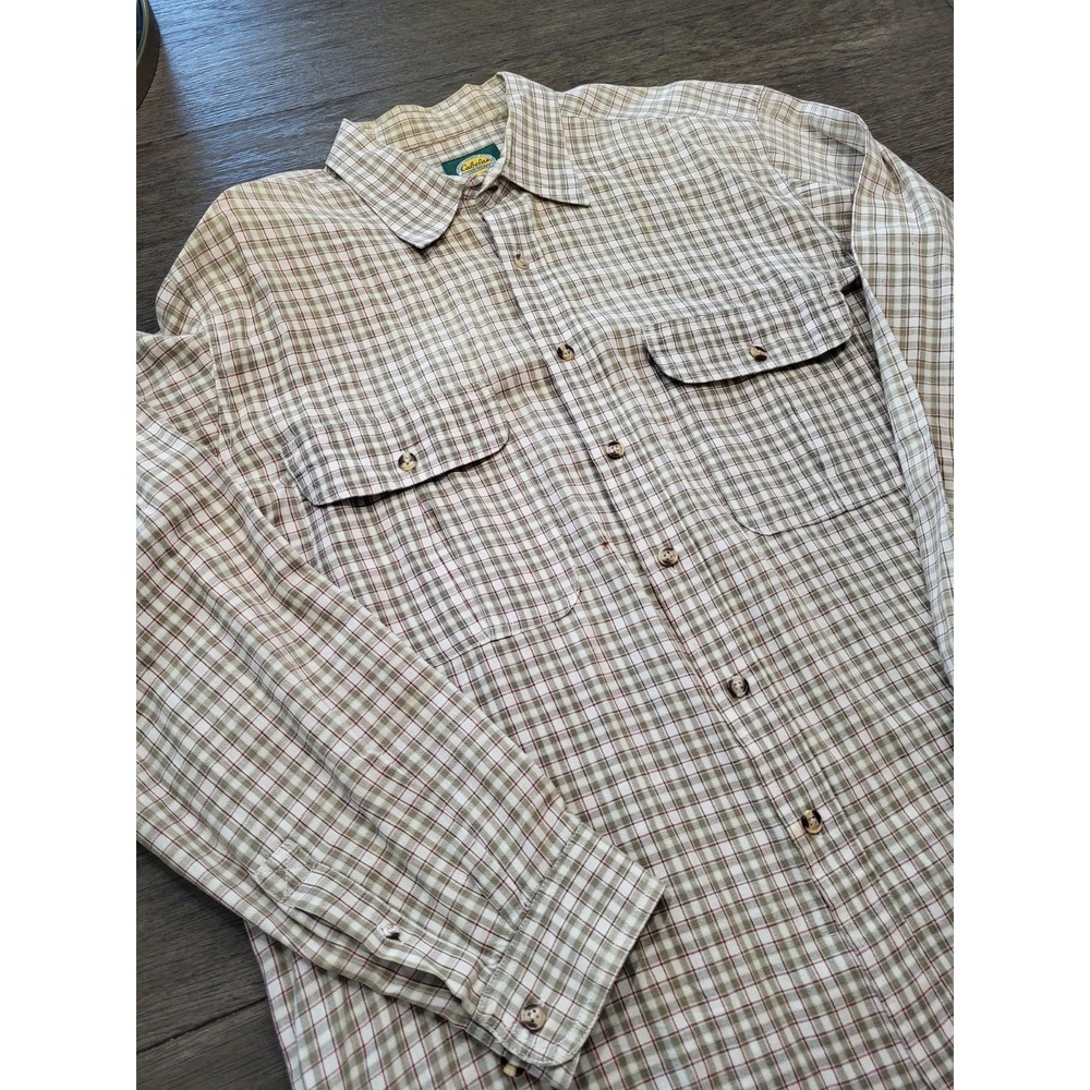 Cabelas Long Sleeve Button Up Flannel Shirt Men's XLT Good Condition *****#1